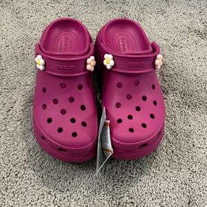 New Platform Crocs Classic Crush Clog - Pink
